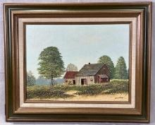 John Lewis Egenstafer, The Barn, Oil on Canvas