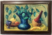 Mid-Century Modern, Still Life, Oil on Board