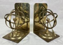 Brass Armillary Sphere Bookends