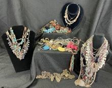 Costume Jewelry Assortment Featuring Beads