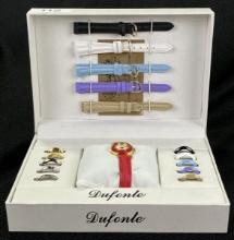 Dufonte Watch and Interchangeable Accessory Set by Lucien Piccard