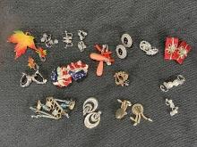 Vintage Earring Assortment With Swarovski