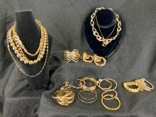 Jewelry Assortment Featuring Goldtone