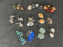 Vintage Earring Assortment Featuring Swarovski and Coro