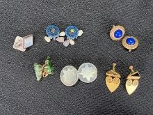 Vintage Earring Assortment Featuring Monet, Old Salem, and Napier