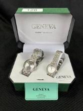 Geneva Classic Collection His & Hers Quartz Watch Pairing