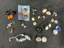 Vintage Earring Assortment Featuring Swarovski and Venetian Art Glass