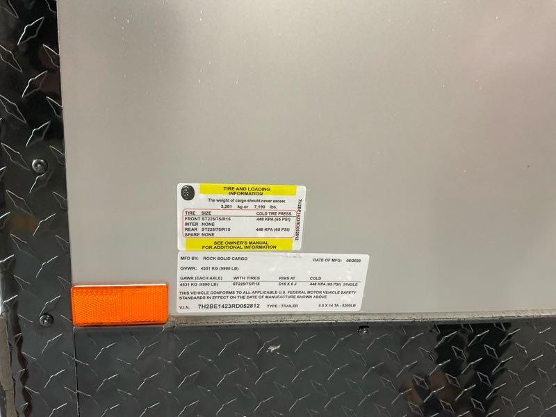 2024 ROCK SOLID CARGO TRAILER 8.5 X 14