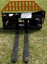 New Wolverine Skid Steer Pallet Forks Hydraulic Adjustable