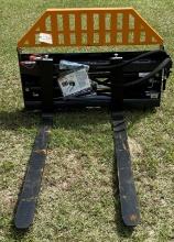 New Wolverine Skid Steer Pallet Forks Hydraulic Adjustable