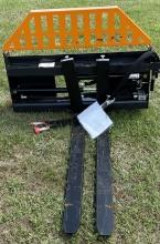 New Wolverine Skid Steer Pallet Forks Hydraulic Adjustable