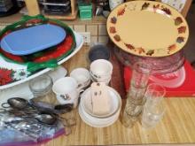 Cups, Platters, Glasses, Flatware