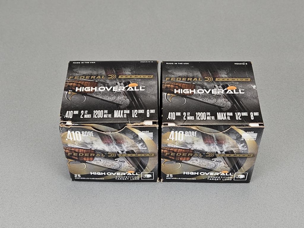 2 - 25rd Boxes Federal High Overall .410 Bore Ammo