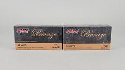2 - 50rd PMC Bronze 32 Auto 71gr FMJ Ammo