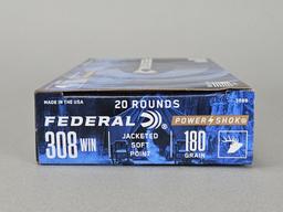 20rd Federal Power Shok 308 WIN JSP Ammo