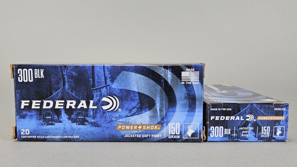 2-20rd Federal Power Shok 300 BLK JSP Ammo