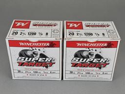 2-25rd Boxes Winchester Super Target 20GA