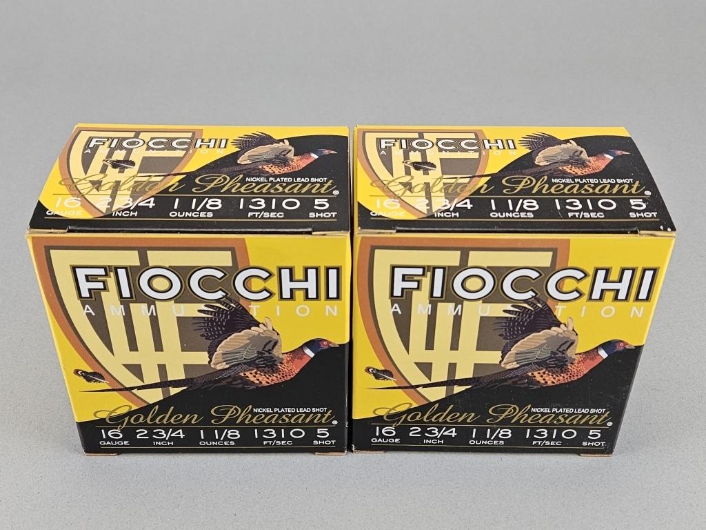 2 - 25rd Fiocchi Golden Pheasant 16GA Ammo