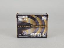 20rd Federal 9mm Luger Personal Defense JHP