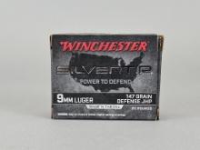 20rd Winchester 9mm Luger Silvertip Defense JHP