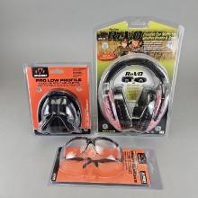 (2) Passive Ear Muffs & (1) Sport Safety Glasses