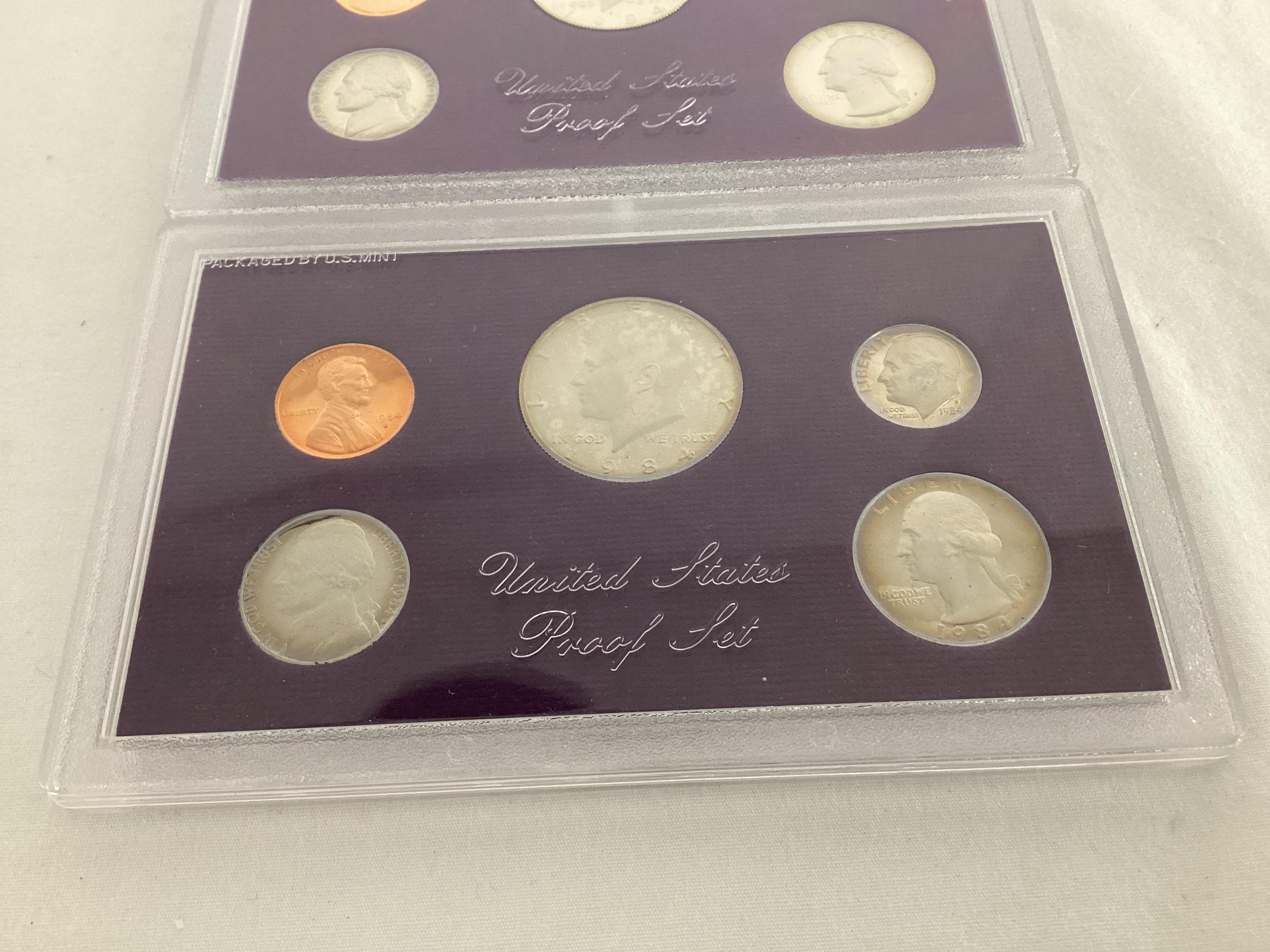 Two 1984 US Mint Coin Proof Sets
