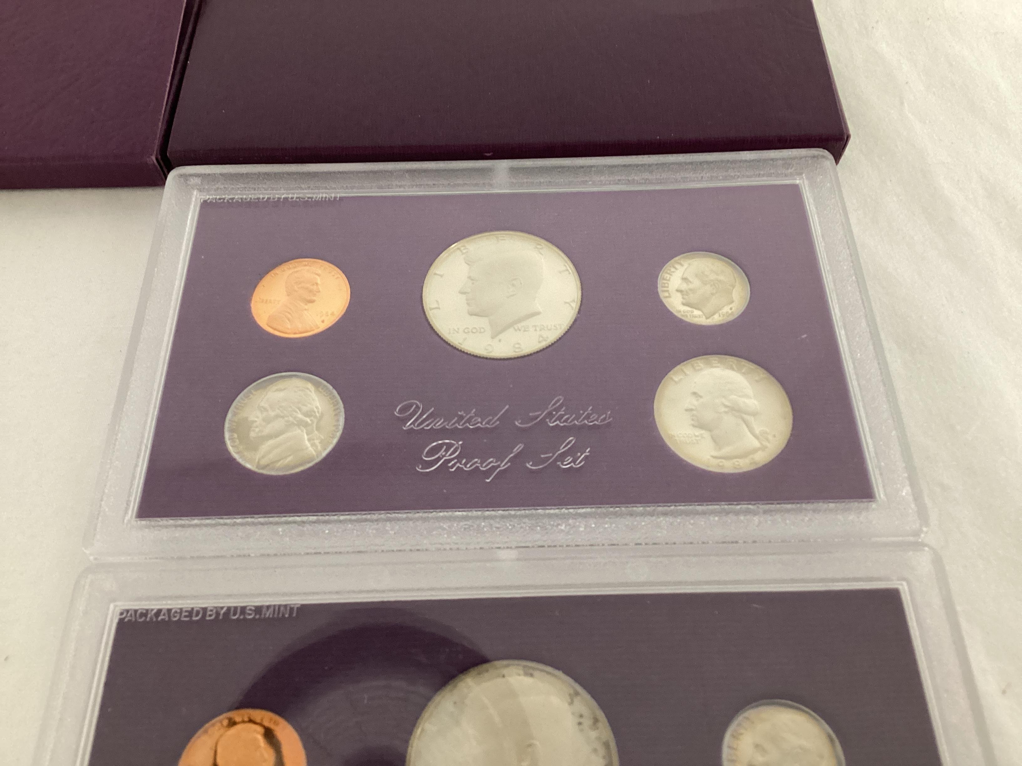 Two 1984 US Mint Coin Proof Sets