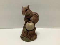 Tim Wolfe "Chipper" Chipmunk with Golf Ball Sculpture