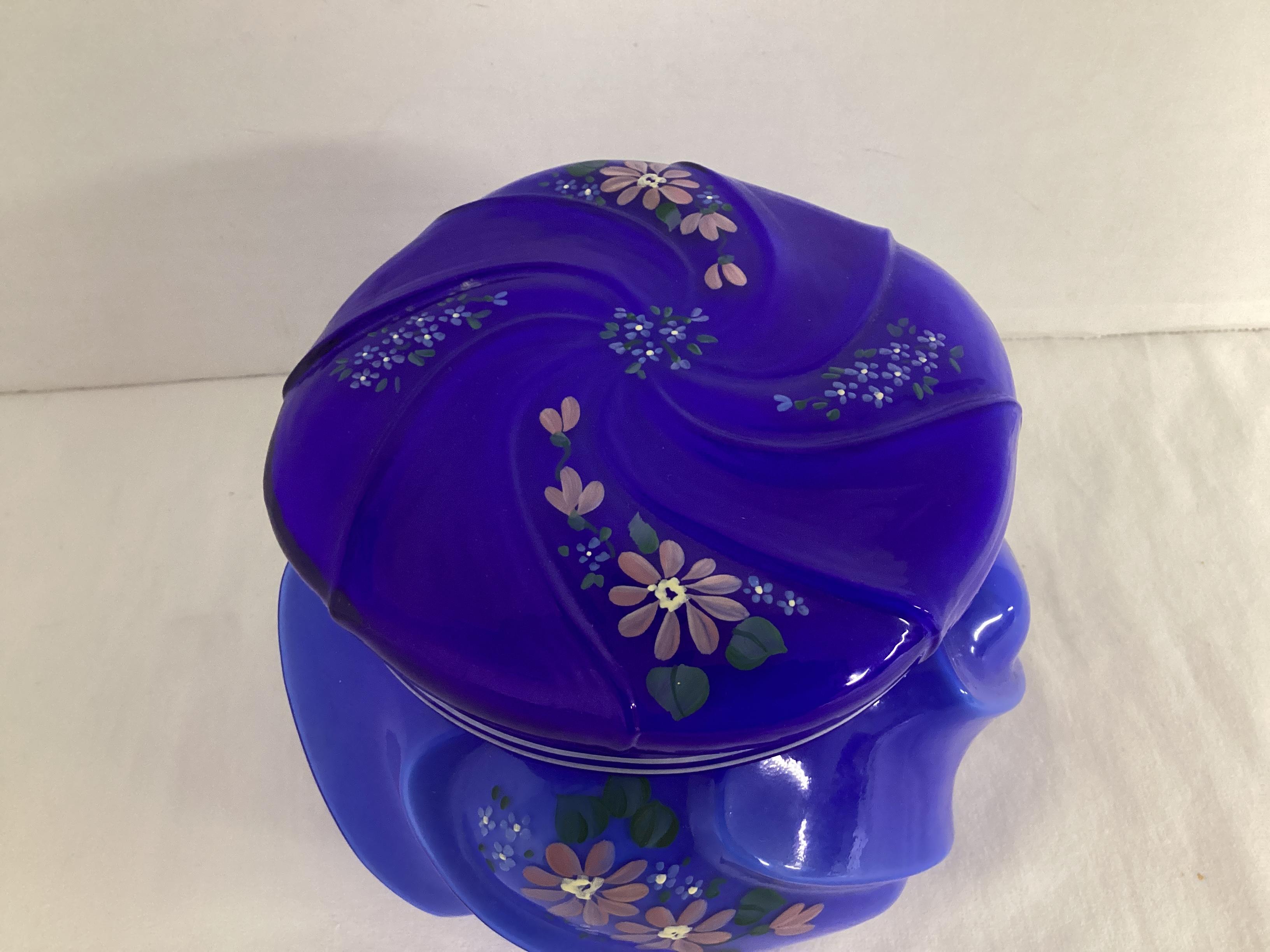 Signed Hand Painted Fenton Jar