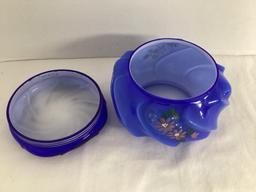 Signed Hand Painted Fenton Jar
