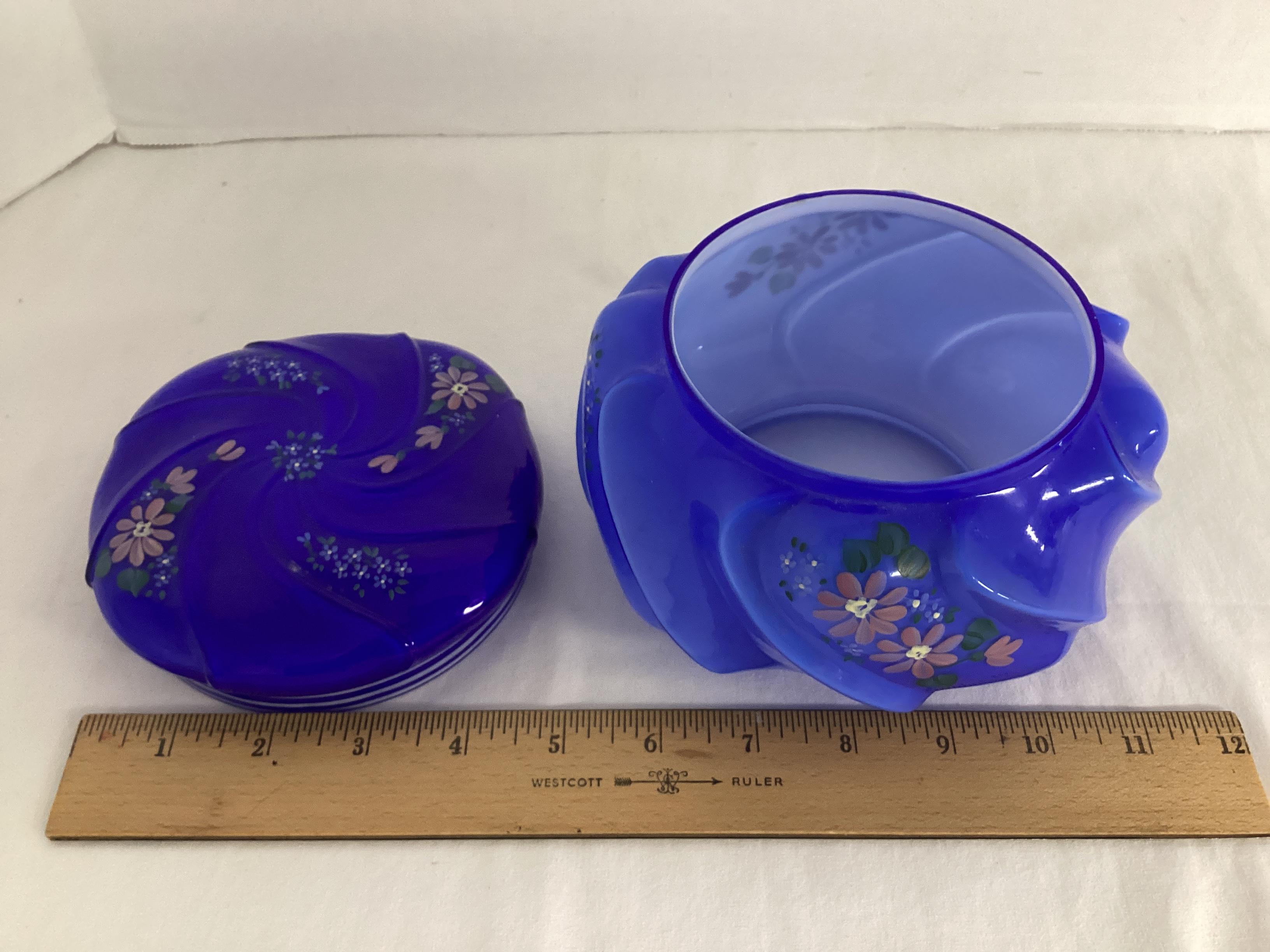 Signed Hand Painted Fenton Jar
