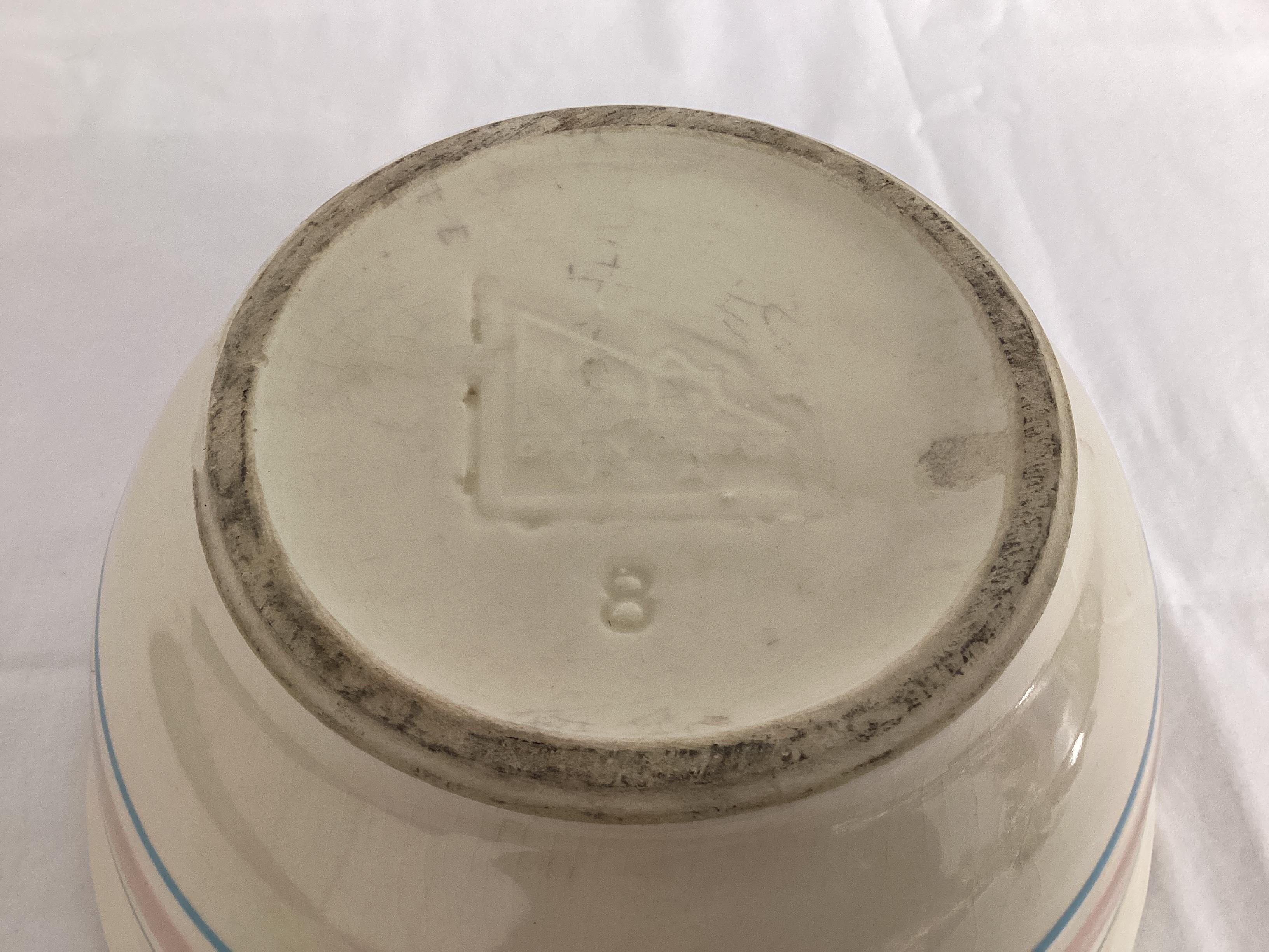 McCoy Mixing Bowl with Pink and Blue Stripes