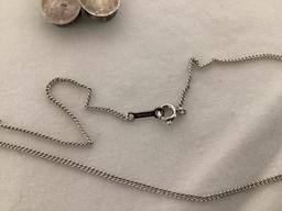 Larimar and Sterling Pendant on Sterling Chain with Matching Earrings