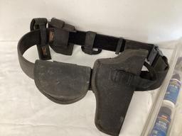 Gun Cleaning Supplies and Uncle Mike's Sidekick Belt with Attachments