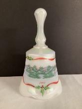 Fenton Hand Painted 1993 Christmas Bell