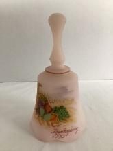 Fenton Thanksgiving 1990 Hand Painted Bell