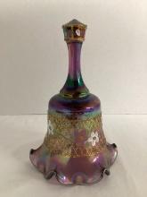 Fenton Hand Painted Carnival Glass Bell
