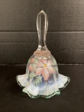 Fenton Hand Painted Crested Ruffled Edge Bell
