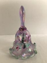 Fenton Crested Bell with Hand Painted Flowers