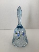 Fenton Hand Painted Pale Blue Glass Bell