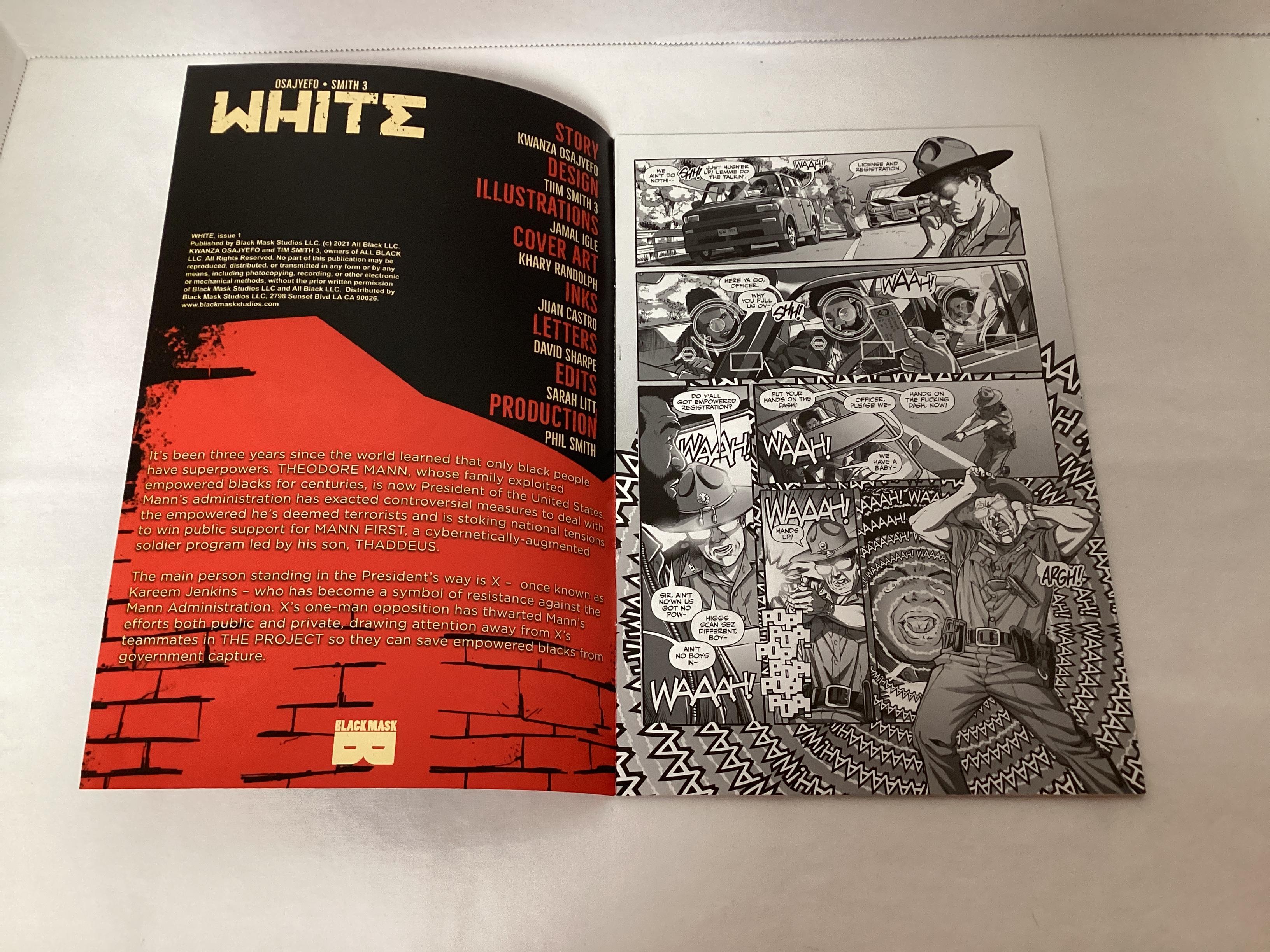White Chapter 1 Black Mask Comic Book