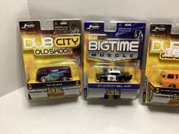 Four Jada Big Time Muscle and Old Skool Diecasts