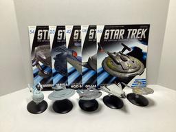 Five Eaglemoss Star Trek Starships Collection Models