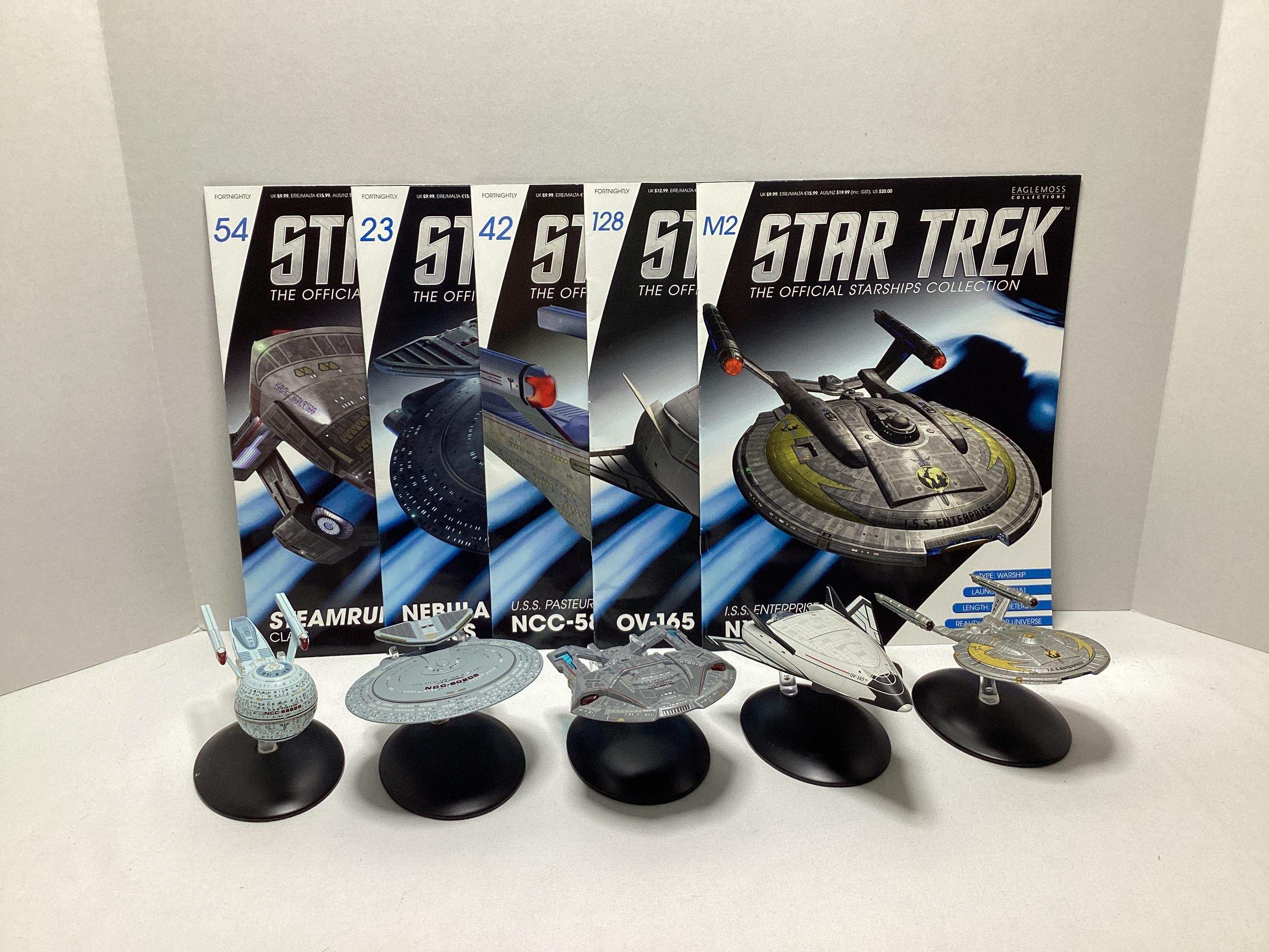 Five Eaglemoss Star Trek Starships Collection Models