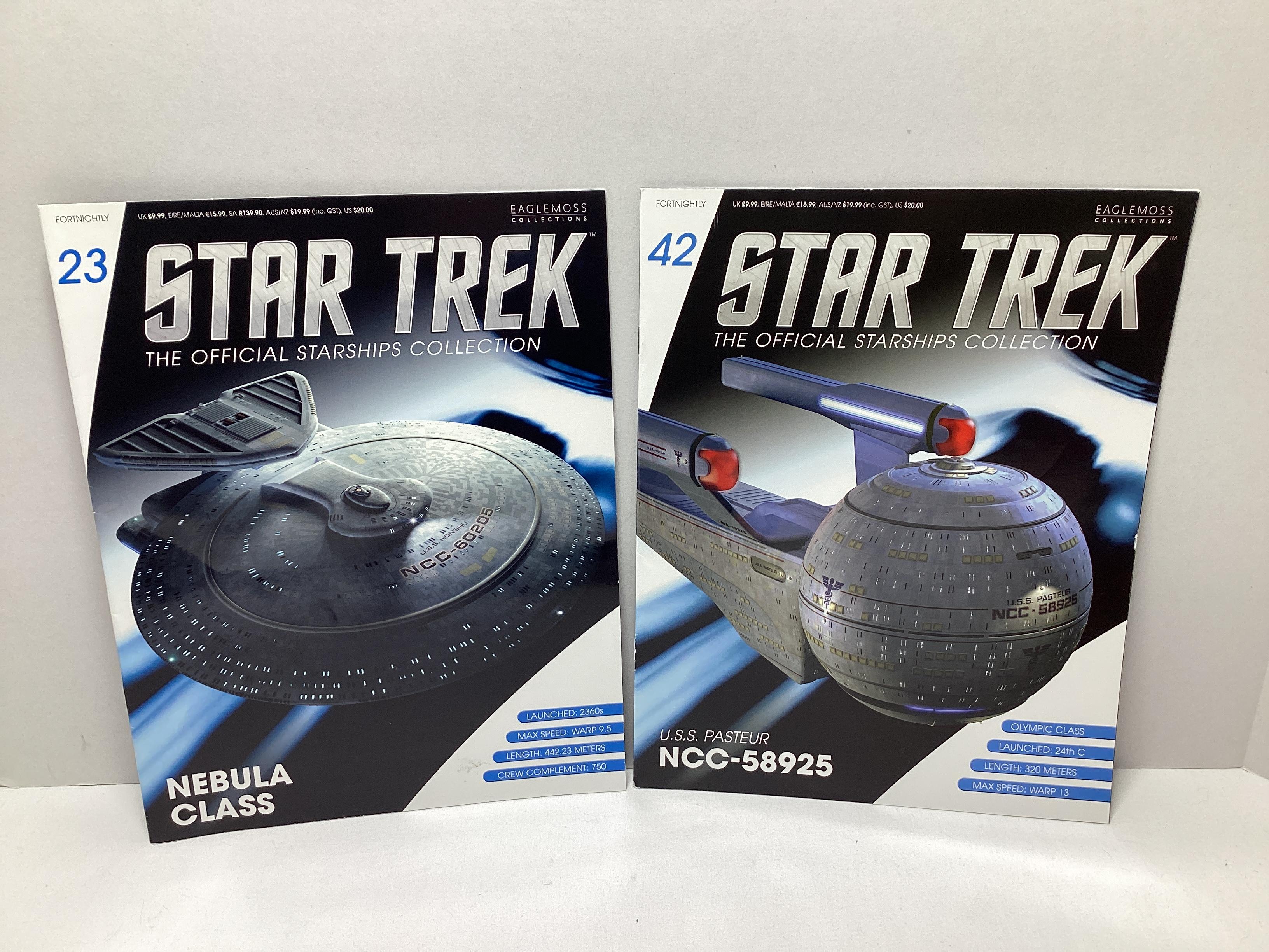 Five Eaglemoss Star Trek Starships Collection Models