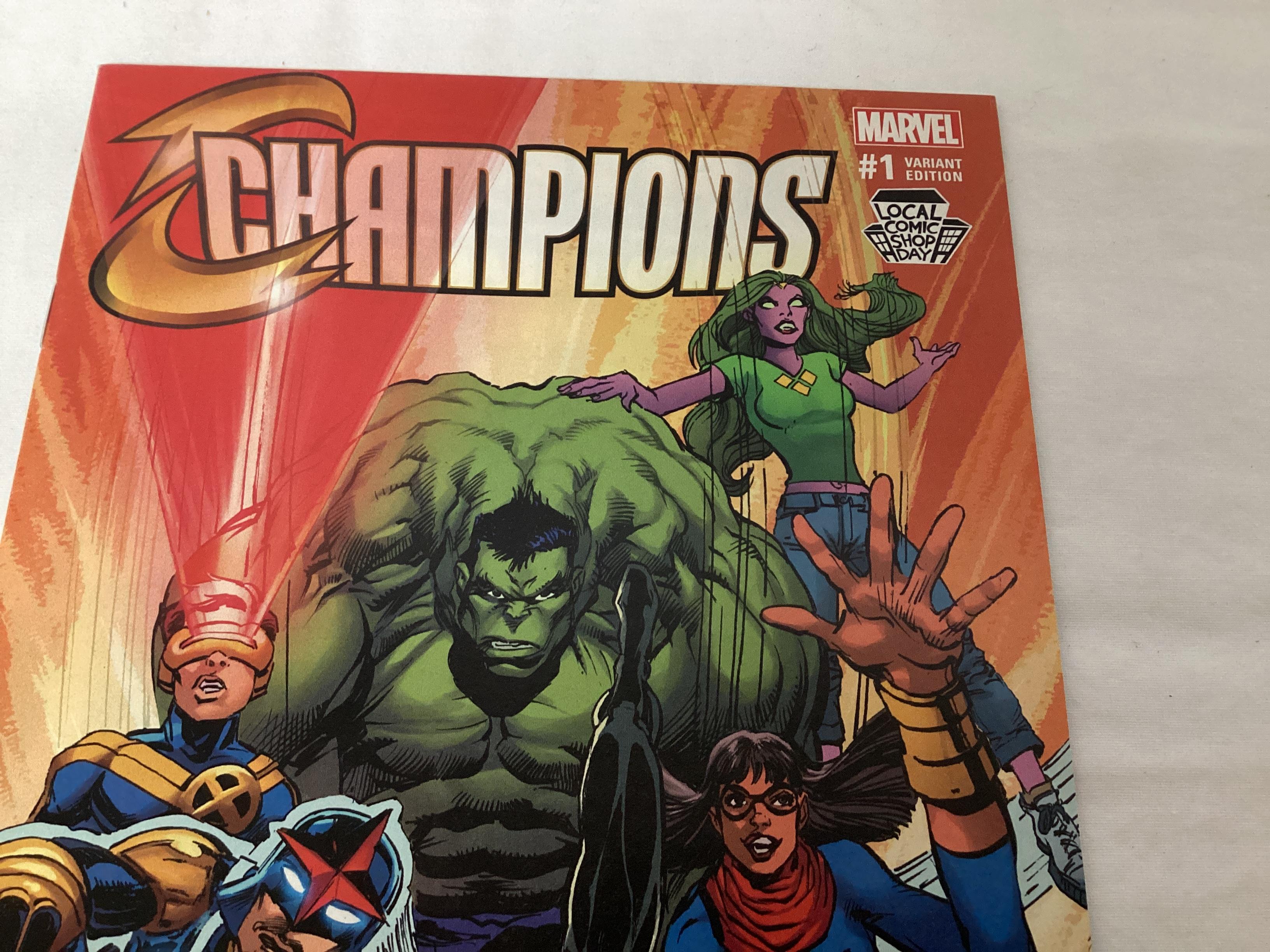 Champions 1 Local Comic Shop Neal Adams Variant Marvel Comic Book