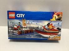 New LEGO City 60213 Dock Side Fire Building Set