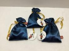 Three LEGO Toy Soldier Christmas Ornaments