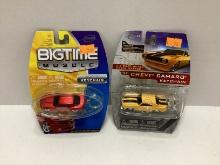 Two Jada Big Time Muscle Chevy Camaro Keychains