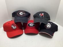 Five Georgia Bulldogs Fitted Hats